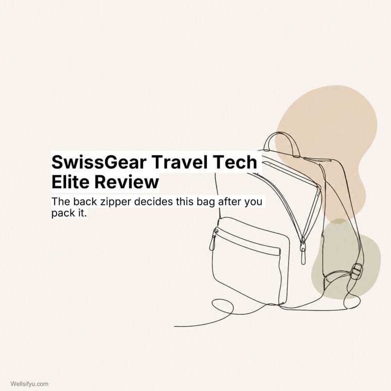SwissGear Travel Tech Elite Review: The Back Zipper Decides It