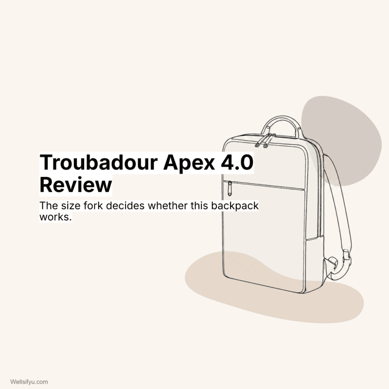 Troubadour Apex 4.0 Review: Fit Changes by Size