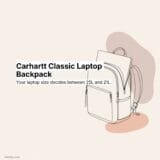 Carhartt Classic Laptop Backpack 25L or 21L for a 15.6-Inch Kit