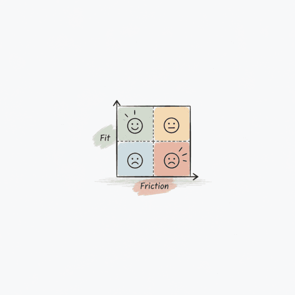 How to Read the Fit–Friction Matrix